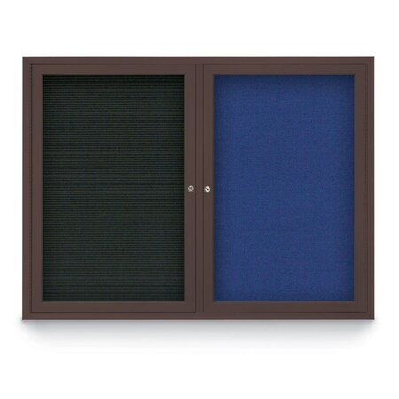 United Visual Products Corkboard, Dark Spruce/White, 36" x 36" UV403-WHITE-DRKSPR